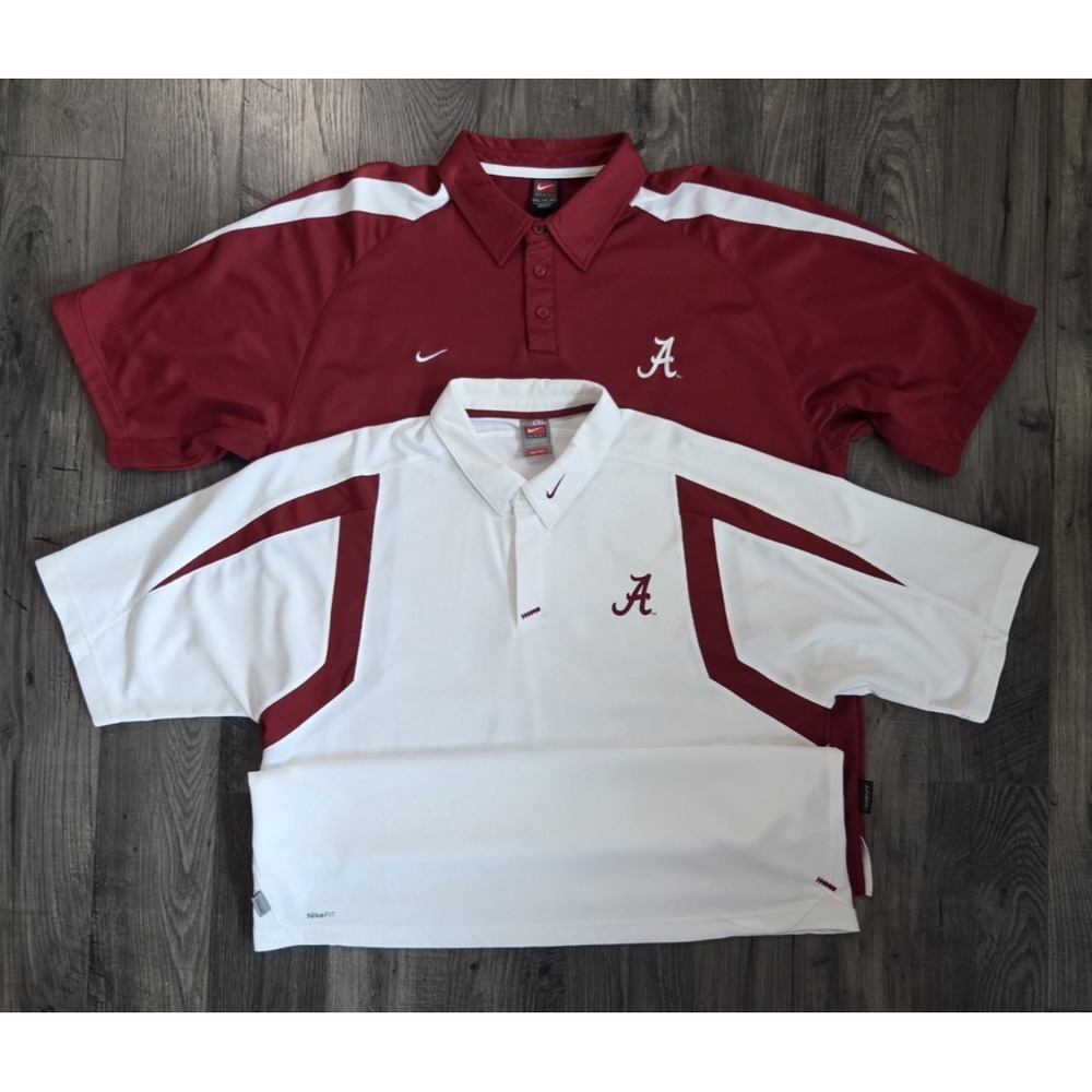 2 XXL Nike Alabama Crimson Tide Mens Dri Fit Polo Apparel Performance Nike Fit